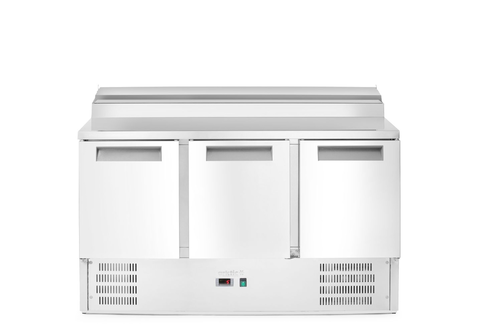 Stół chłodniczy 3-drzwiowy z nadstawą, 0,152 kW, 1365x695x955 mm, inox | ARKTIC, 236239