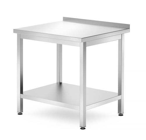 Stół roboczy przyścienny z półką, skręcany, 800x700x850 mm, inox | HENDI, 812716