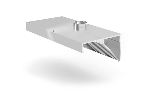 Okap przyścienny skośny z oświetleniem, 1200x700x450 mm, inox | HENDI, 229316