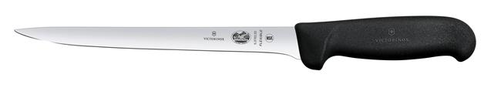 Nóż do filetowania, wąskie ostrze 200 mm, inox, czarny | VICTORINOX, 5.3763.20