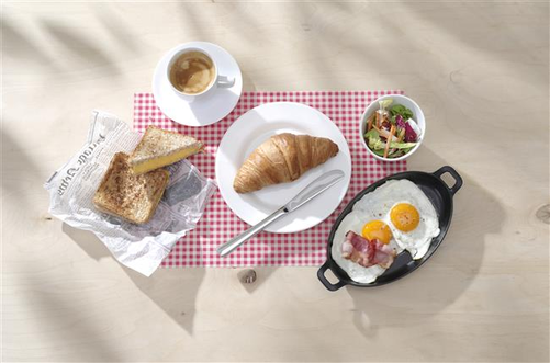 Papier pergaminowy w kratkę 306x305 mm, biały, czerwony, 500 szt. | HENDI, 678176