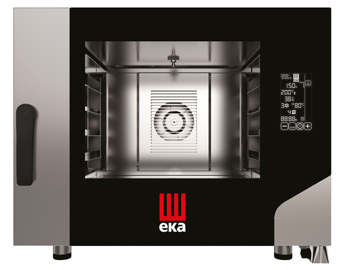 Piec konwekcyjno - parowy, elektryczny, 4x600x400, 7.8 kW, 400V, 850x970x700 mm, czarny | EKA, Millennial Black Mask