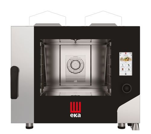 Piec konwekcyjno - parowy, gazowy, 4x600x400, 9.6 kW, G20, 850×1035×800 mm, inox | EKA, Millennial Touch Screen