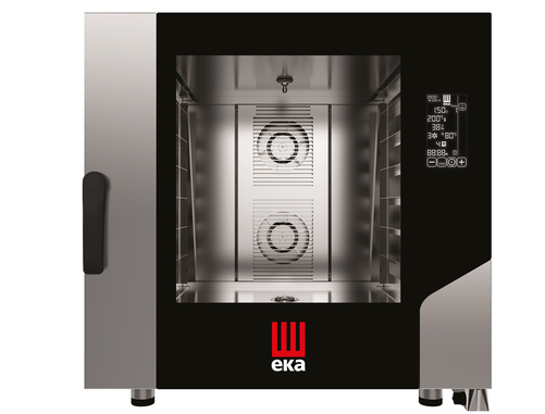 Piec konwekcyjno - parowy, elektryczny, 6x600x400, 10.4 kW, 400V, 850x970x850 mm, czarny | EKA, Millennial Black Mask