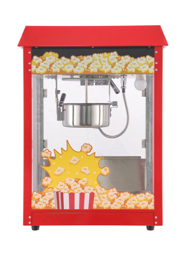Urządzenie do popcornu, 1,5 kW, 560x420x770 mm, inox, czerwone | HENDI, 282748