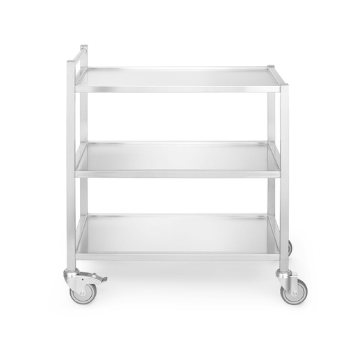 Wózek 3-półkowy spawany 800x500x950 mm, inox | HENDI, 810224