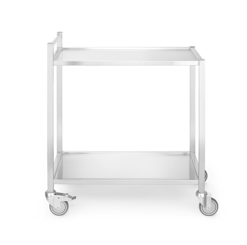 Wózek kelnerski dwupółkowy, 800x500x850 mm, inox | HENDI, 816691