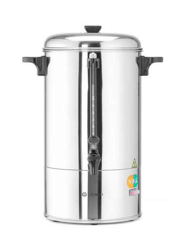 Zaparzacz do kawy o pojedynczych ściankach 10 l, inox, czarny | HENDI, 208106