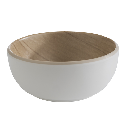 Miska z melaminy 0,1 l, 85x35 mm, biała, brązowa | APS, 84930