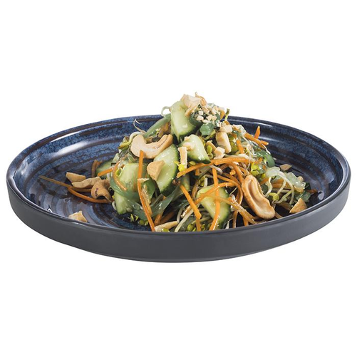 Miska z melaminy 180x30 mm, niebieska, szara | APS, 85026