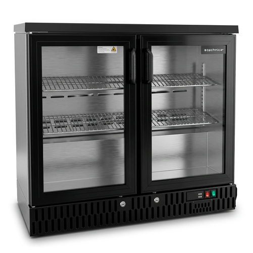 Barowa witryna chłodnicza do butelek, 2-drzwiowa, drzwi uchylne, 210 l, 920x515x855 mm | TECHNICA, Cold Line