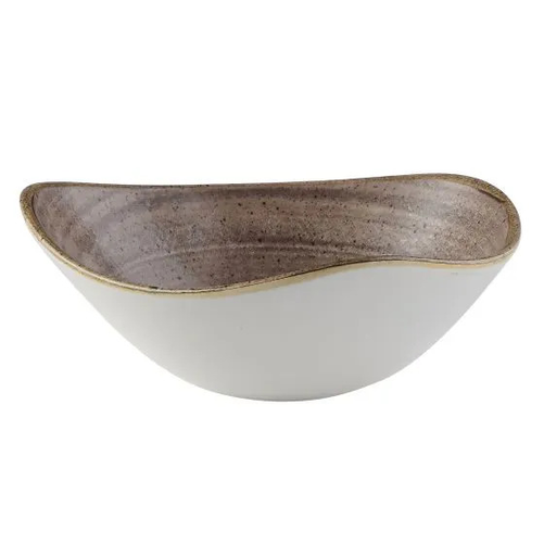 Miska trójkątna 0,37 l ø 185 mm | CHURCHILL, Stonecast Raw Brown