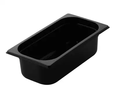 Pojemnik gastronomiczny GN 1/1, 530x325x65 mm, czarny | REDFOX, GNPC - 1/1-65