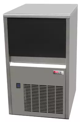 Kostkarka do lodu 33 kg/24 h, 0,4 kW, chłodzenie powietrzem, 435x605x715 mm, inox | REDFOX, SS-35A