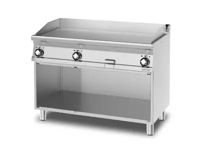 Płyta grillowa elektryczna, ze stali nierdzewnej, gładka, chromowana, 16,65 kW, 1200x700x900 mm, inox | RMGASTRO, FTL - 712 ETS3