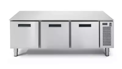 Podstawa mroźnicza 3-szufladowa, blat prosty, 0,35 kW, 1600x685x613 mm, inox | RMGASTRO, LS 703 BT/V 1C