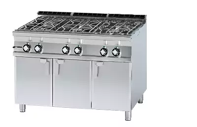 Kuchnia gazowa 6-palnikowa, 42 kW, 1200x900x900 mm, inox | RMGASTRO, PCA - 912 G