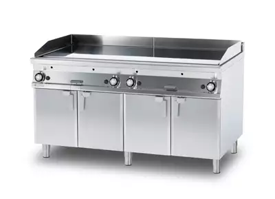 Płyta grillowa gazowa, ze stali nierdzewnej, gładka, 36 kW, 1600x900x900 mm, inox | RMGASTRO, FTL - 916 G