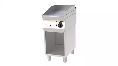 Płyta grillowa gazowa, ze stali nierdzewnej, gładka, 7 kW, 400x700x900 mm, inox | REDFOX, FTH 70/40 G