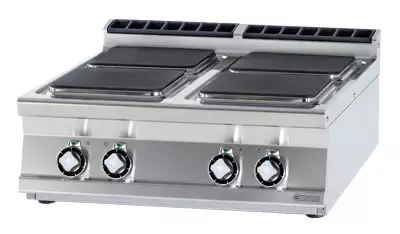 Kuchnia elektryczna 4-płytowa, 16 kW, 800x900x280 mm, inox, czarna | RMGASTRO, PCQT-98ET