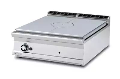 Kuchnia gazowa 3-palnikowa, 24 kW, 800x900x280 mm, inox, czarna | RMGASTRO, TP2T - 98 G