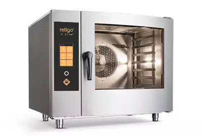 Piec konwekcyjno-parowy, gazowy, elektryczny, iniekcyjny 7x GN 1/1, 13,74 kW, 933x867x820 mm, inox | RETIGO, O 611 ig Plus