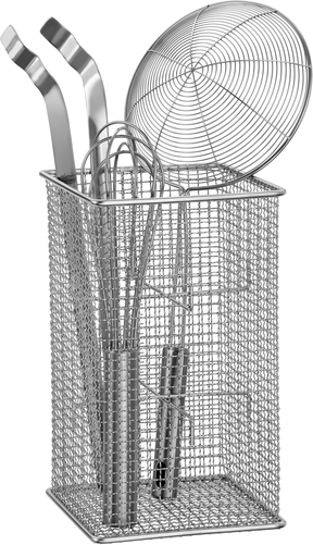 Kubek na sztućce ze stali szlachetnej 150x150x255 mm | BARTSCHER, 110692