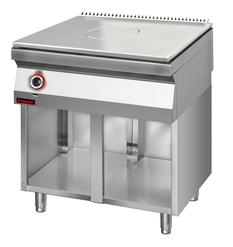 Kuchnia gazowa z płytą grzewczą 800 mm na podstawie szafkowej otwartej, 800x700x900 mm | KROMET, 700.KG/I-800.S