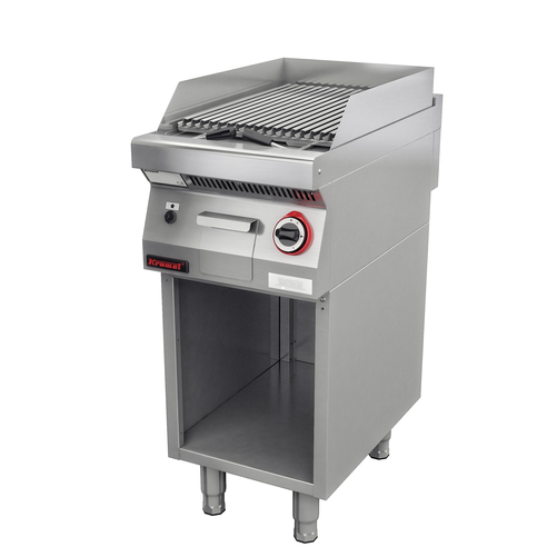 Grill lawowy 7 kW na podstawie szafkowej otwartej, 400x700x900 mm | KROMET, 700.OGL-400.S