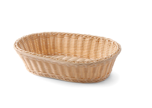 Owalny koszyk do pieczywa z poliratanu 380x270x90 mm | HENDI, 561003