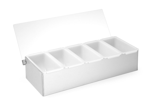 Pojemnik barmański na dodatki do drinków 5-częściowy 375x140x90 mm | HENDI, 552100