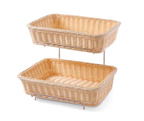 Prostokątne koszyki do pieczywa ze stelażem 360x280x90 mm komplet 2 szt. | HENDI, 561201