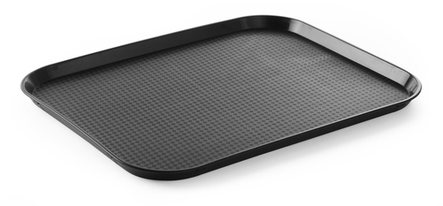 Taca z polipropylenu Fast Food, 350x450 mm, czarna | HENDI, 878859