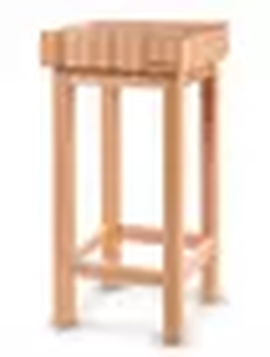 Kloc masarski drewniany na podstawie drewnianej 400x400x150 mm | HENDI, 505625