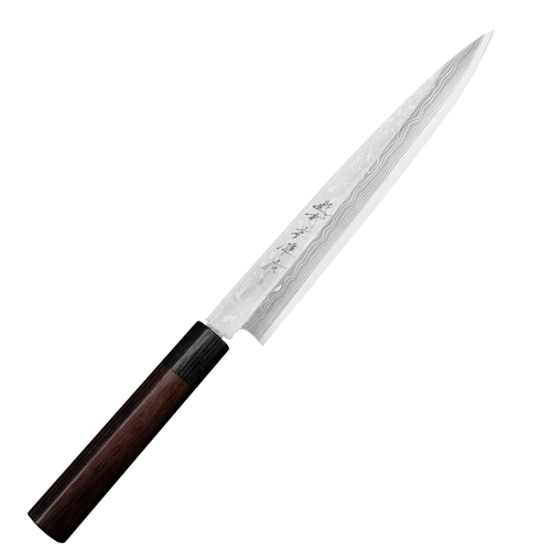 Nóż Yanagi 210 mm | HIDEO KITAOKA, Shirogami Satin Damascus