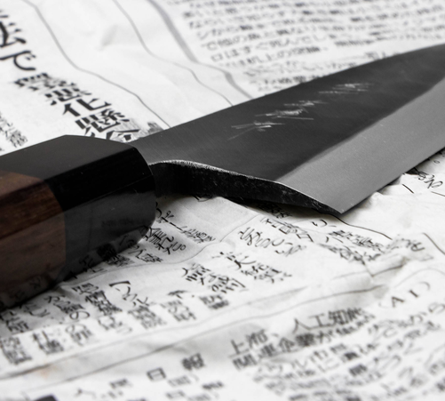 Nóż Miroshi Deba 210 mm | HIDEO KITAOKA, Shirogami Black Oktagon