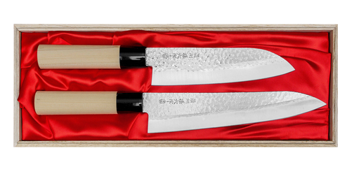 Zestaw nóż Santoku 170 mm i nóż szefa kuchni 210 mm | SATAKE, Magaroku