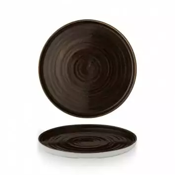 Talerz płytki okrągły z rantem 210 mm | CHURCHILL, Iron Black