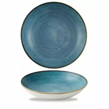 Miska okrągła coupe 1,1 l, 248 mm | CHURCHILL, Stonecast Raw Blue