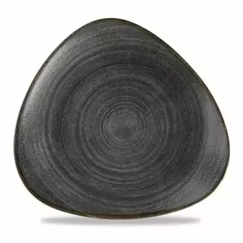Talerz płytki trójkątny | CHURCHILL, Stonecast Raw Black