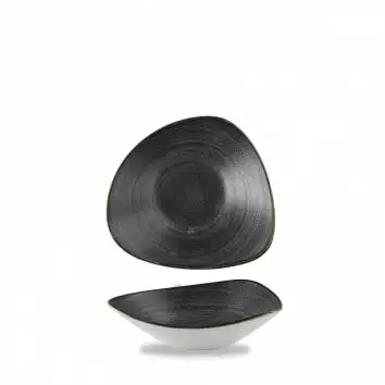 Miska trójkątna 0,6 l | CHURCHILL, Stonecast Raw Black