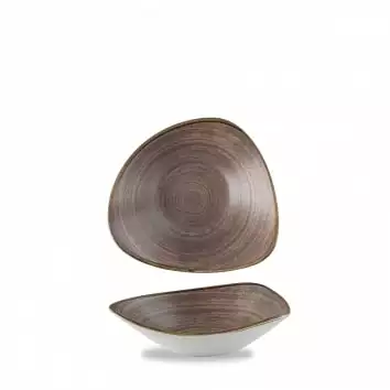 Miska trójkątna 0,6 l | CHURCHILL, Stonecast Raw Brown
