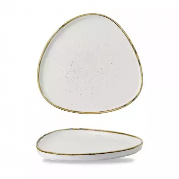 Talerz płaski trójkątny z rantem 260 mm | CHURCHILL, Barley White