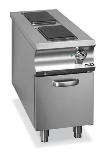 Kuchnia elektryczna 2-płytowa z kwadratowymi płytami na szafce, 6 kW, 450x1100x850 mm | MBM, Domina 1100