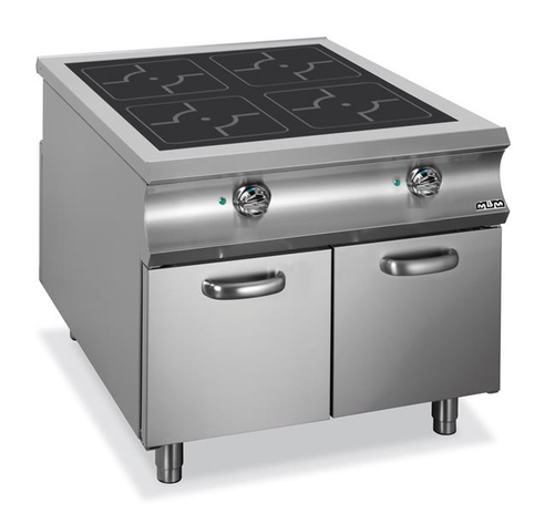 Kuchnia indukcyjna 4-polowa na szafce, 20 kW, 900x1100x850 mm | MBM, Domina 1100