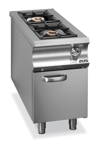 Kuchnia gazowa 2-palnikowa na szafce, 14 kW, 450x1100x850 mm | MBM, Domina 1100