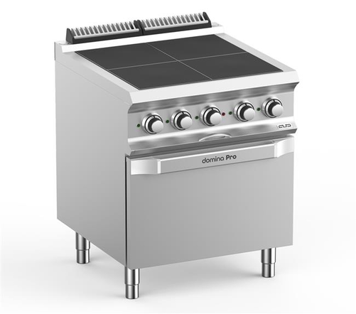 Kuchnia elektryczna 4-płytowa z piekarnikiem elektrycznym, 12,6 kW, 700x730x850 mm | MBM, DominaPro 700