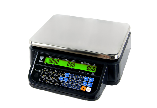 Waga kalkulacyjna dwudziałkowa do 15 kg, 336x350x130 mm, czarna, z legalizacją i podświetlanym wyświetlaczem | DIGI, DS 782BR RS BK