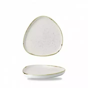 Talerz płytki trójkątny z rantem 200 mm | CHURCHILL, Barley White