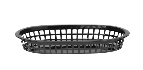 Koszyk do pieczywa owalny, 275x175x38 mm, czarny, 6 szt. | HENDI, 426890